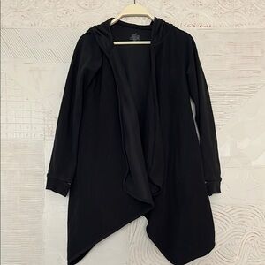 Great used Cuddl Duds Black Fleece Cardigan/Wrap, size S/M